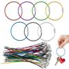 10PCS/20PCS Stainless Steel Wire Rings for Hanging Luggage Tag Travel Creative Key Ring Loop Holder