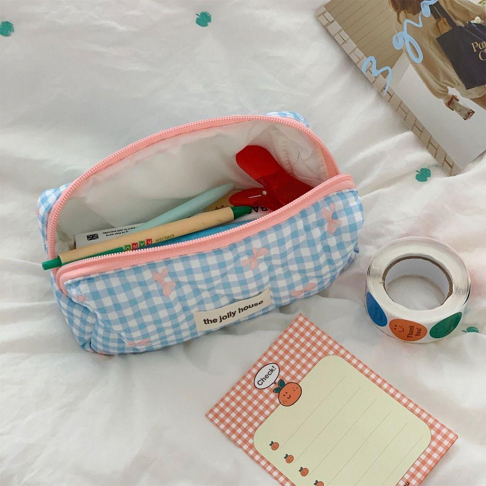 Large Capacity Storage Bag Bowknot Stationery Bag Multi-function Pen Box  Gift