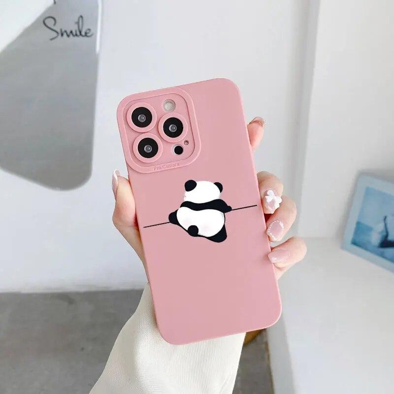 Animation Lovely Phone For Iphone XR Max 11 Plus 6 13 Mini 7 14 X 8 12 XS Pro 6s Straight Silicon Soft TPU Silicone Case Cover