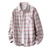 American Simple Plaid Long-sleeved Shirt for Men and Women In Spring and Autumn New Loose Casual Couple Shirt Jacket
