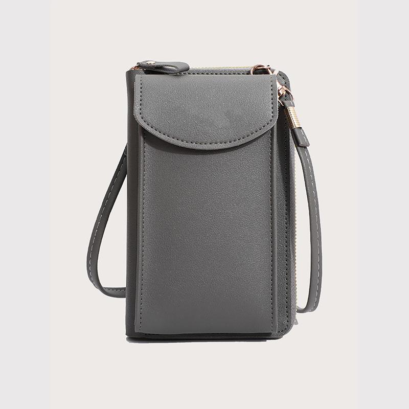 Women High Quality Cell Phone Pocket Fashion PU Leather Card Holders Small Crossbody Bag