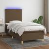 VidaXL Slat Bed Base with Mattress and LED, Upholstered Bed, Single Bed, Adult Bed for Interior Bedroom, 3135248