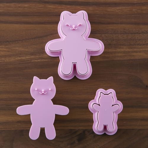 Kai Corporation Cuddle Cat Cookie Mold, Pink, for Baking, KAI KITCHEN DL7254