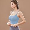 Women's Sports Underwear with Bra Pads Back Sling Sexy U-neck Thin Straps Yoga Tank Tops