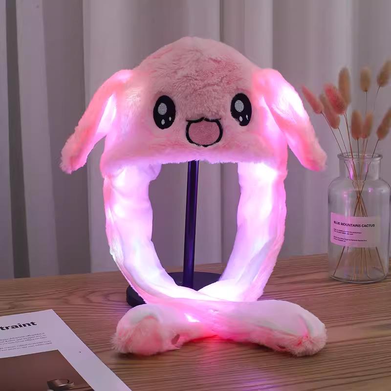 Moving Rabbit Ear Hat: Adorable Airbag Ears Wiggle When Pinched, Just Like the Viral Sensation On TikTok.