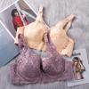 36-46 Plus Size Women Ultrathin Bra Underwire Push-Ups Lace Bras Brassiere Larger Breast Solid Color 3/4 Big Cup