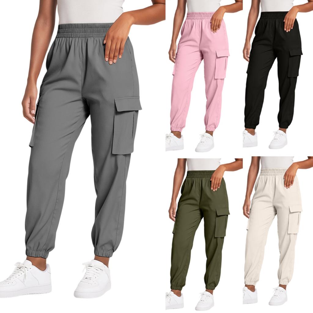 Women's Solid Color Sweatpants, Loose Casual Leggings