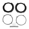 7Inch Round Headlight Mounting Retaining Bracket Ring Set with Headlight Metal Ring Black Replacement for Jeep Wrangler