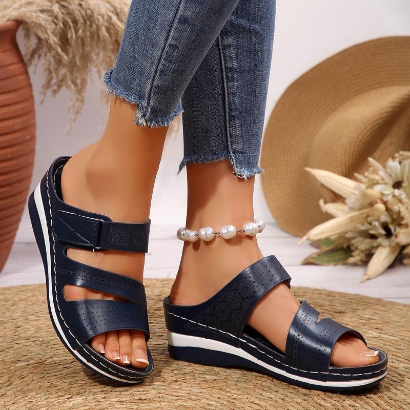 Fashion High-quality Women's Sandals 2025 New Women's Wedges Heels Sandals Casual Comfort Slippers Summer Beach Sandals Chaussures Femme