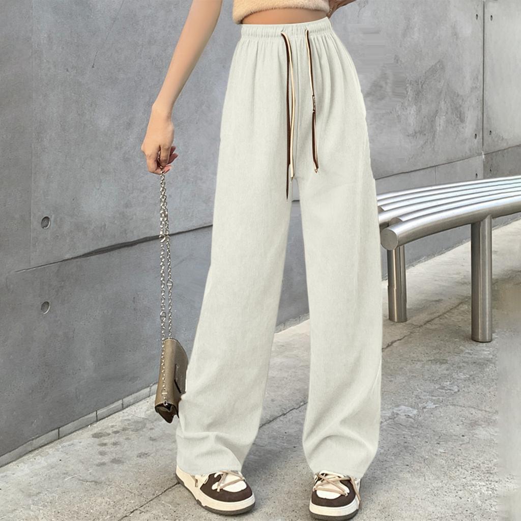 Women's Fashionable Casual Loose Fleece Lined Long Pants