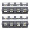 2pcs Wire Barrier Block Terminal Strip 600V 100A TC Fixed Iron Dual Rows Terminal Strip with Cover