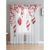 Christmas Decoration Balls And Berries Sheer Curtains For Living Room Bedroom Balcony Transparent Window Blinds Kitchen Drapes