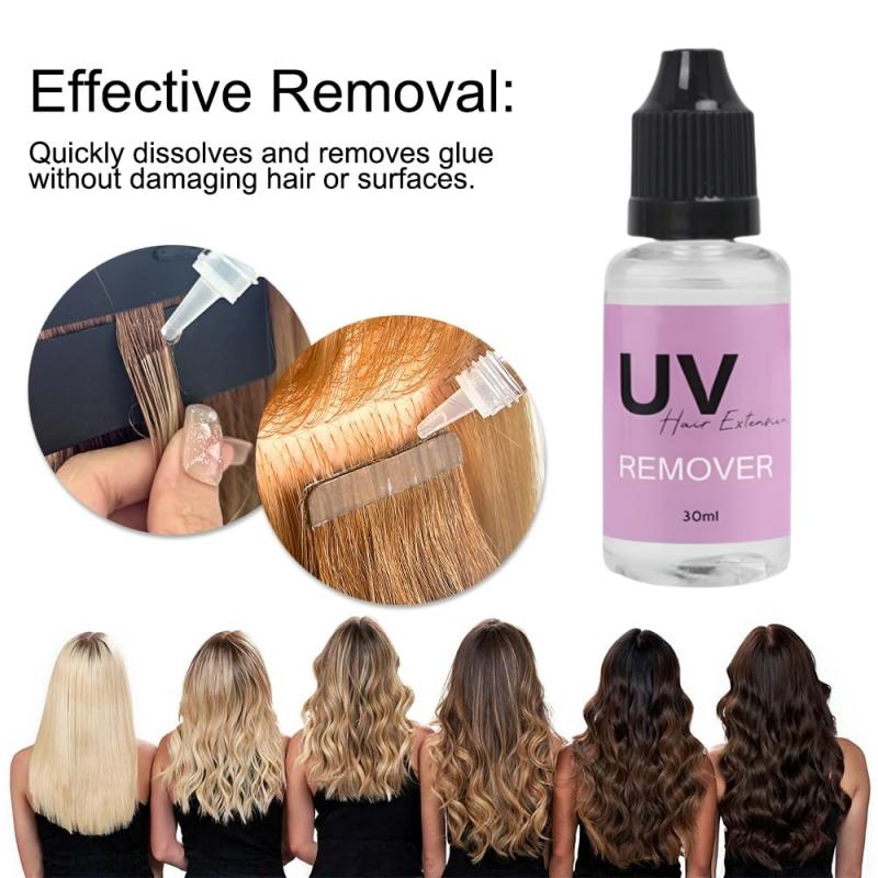 UV Hair Extension Kit: UV Lamp + 30g Glue & Remover | Salon-Quality Invisible Bonds | Quick Home & Salon Set
