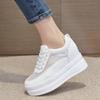 White Shoes Women's Spring and Summer New Inner Height Increase Women's Shoes Women's Thick-soled Muffin Shoes Casual Versatile and Thin