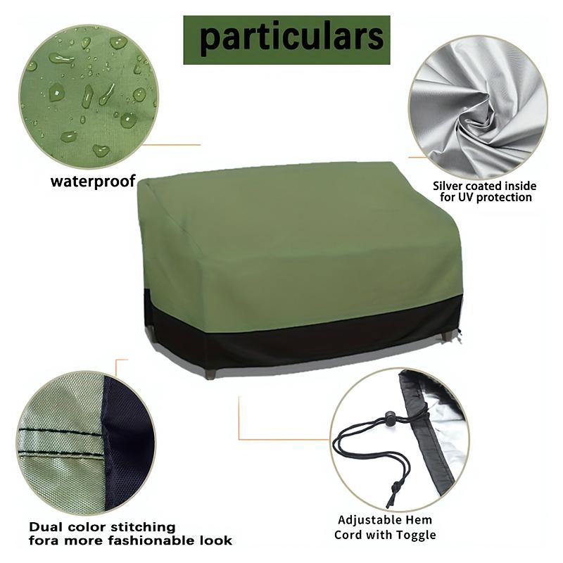 1PC Dust Protection Garden Durable Polyester Fabric Heavy-Duty Waterproof Sofa Cover Outdoor Rain Fits Most Double Sofas