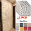 12pcs 3D Foam Wall Sticker Panels Brick Waterproof Adhesive Wallpaper Living Room Bedroom Home House Bathroom Decor
