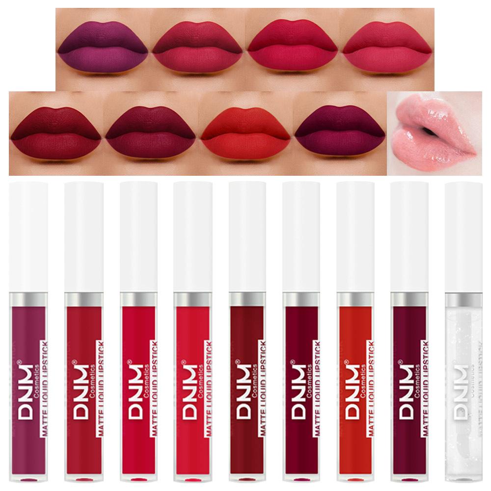 DNM 19 Colour Matte Lip Gloss Waterproof Long Lasting Non-Fading Lip Glaze Multicolour Non-Stick Lipstick