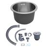 Kitchen Sink Undermount 304 Stainless Steel Single Bowl Mini Round Sink with Strainer 28cm Outer