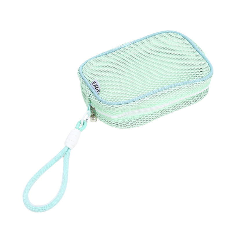 Dopamine Mesh Makeup Bag Women'S Large Capacity Portable Toiletry Bag Cosmetics Storage Bag Multifunctional Tote Bag