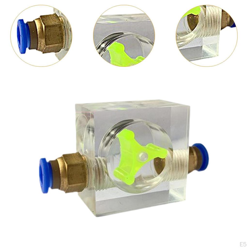 8mm Water Flow Indicator Meter Acrylic Office Measuring Tool Liquid Cool Cooling System