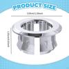 6x Sink Overflow Rings Spares Basin Trim Covers for Home Hotel Silver