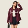 Li-Ning Comfortable Simple Versatile Letter Stripe Brand Logo Polo Neck Casual Loose Jacket Unisex Jackets AJDV275-3