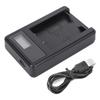 Mirrorless Camera Battery Single Charger with LCD Display USB Desktop Charger for Fuji NP