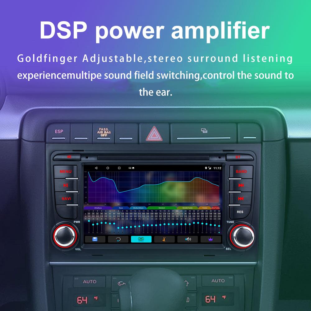 Wireless Carplay 2 Din Android 12 For A-udi A4 B6 B7 S4 RS4 Seat Exeo 2002-2008 Radio Multimedia Stereo Head Unit 4G 8-core GPS Navigation