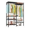 Fainyearn Clothes 2 with Large Clothing Steel Shelf Height Clothes Width 120cm X Depth 40cm X Height 194cm Rack, Sturdy, Tier, Wardrobe, Shelves,