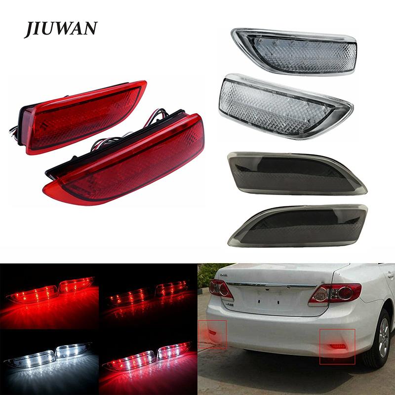One Pair Car LED Reflector Lamp Rear Bumper Tail Driving Stop Signal Brake Lights For Toyota Corolla 2011-2013 For Lexus CT200