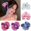 Simulated Flower Hair Clip Unique Phalaenopsis Side Bangs Women Barrettes Hairpin Hair Accessories Wedding Party Styling
