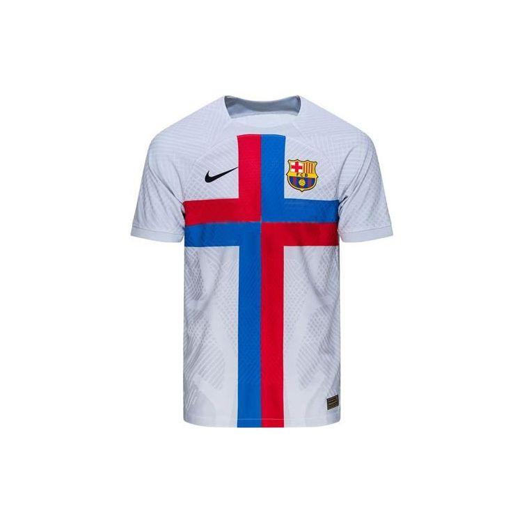 Nike Barcelona 22/23 Second Away Player Version Football Jersey Short Sleeve Men Jerseys White DN2706-042