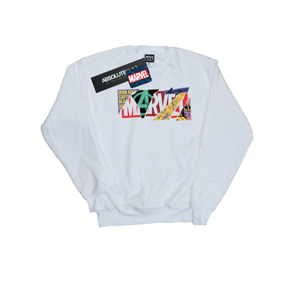 Marvel Mens Collage Logo Sweatshirt