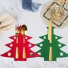 1-20PCS Christmas Tableware Set - Felt Silverware Pockets with StarDesign for Holiday PartiesChristmas Table Decor CutleryHolder