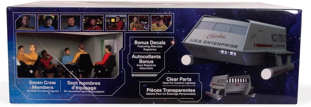 Platz Polar Lights Star Trek Space Operation Galileo Shuttle with Interior Parts Scale Plastic Model POL995 1/32