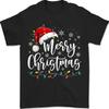 Merry Christmas Lights Red Santa Hat Xmas Family Men Women T-Shirt
