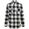 Chemise - URBAN CLASSICS - Long Oversized Checked - Noir/Blanc - Flanelle De Coton - Poches Poitrine