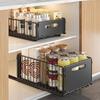 Double-Layer Pull-Out Kitchen Sink Rack for Seasoning & Snack Storage
