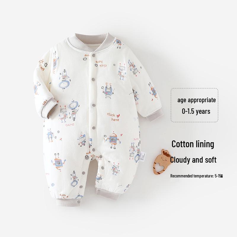 Warm Cotton Newborn Onesie Romper for Boys & Girls - Autumn/Winter