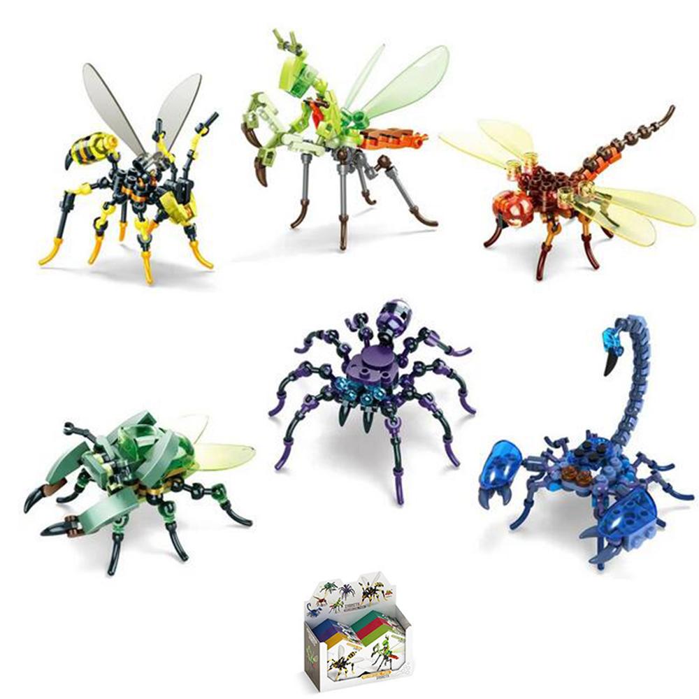Bugs Building Toy Set Including 6 Different Bugs, Gift Idea for Boys and Girls