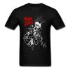2024 Winter Punks Not Dead Men Stylish Black T-shirts For Sale Plus Size Slim Fit Short Sleeve Tops & Tees Skull Hipster