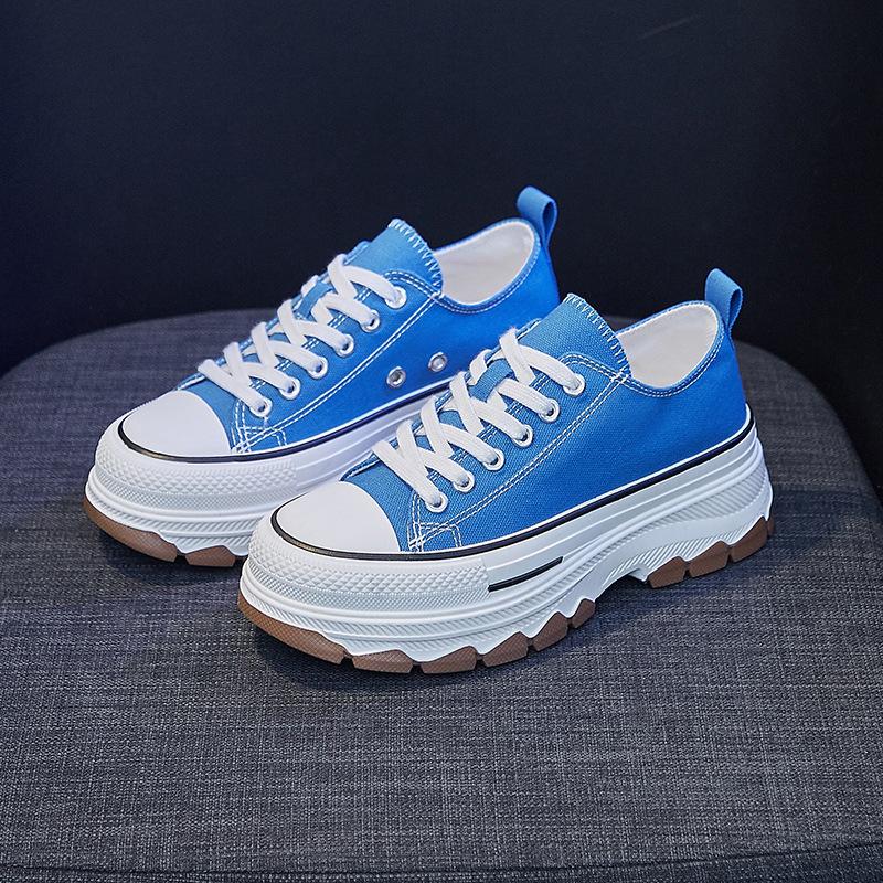 Fashion Fashion Designer Women Canvas Shoes Summer New High Platform Sneakers Female Casual Tennis Shoe Increase All-match Zapatos Mujer