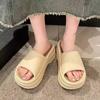 Summer Couple Indoor Home Bathroom Bath Thick Bottom Wear-Resistant Slip-on Slippers