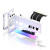 New RGB Vertical GPU Bracket Vertical Graphic Card Holder ARGB 5V 3 Pin LED Light Sync PCIe X16 Gen4 Riser Cable 90 Degree Right Angle 17cm White Kit
