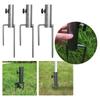 Aluminum Parasol Stand with Ground Spike Heavy Duty Lawn Umbrella Holder Portable Beach Umbrella Base for Outdoor Use
