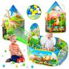 Kids Tent 3 In 1 Ball Pool Stylish Tent Girls Indoor Tent 3 Piece Set Tent Princess Tent Ball House with Tunnel and Basket Net Foldable Kids Tent