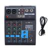 Sound Mixer USB BT 4 Channel Sound Mixing Console with 48V Phantom Button for Stage Performance