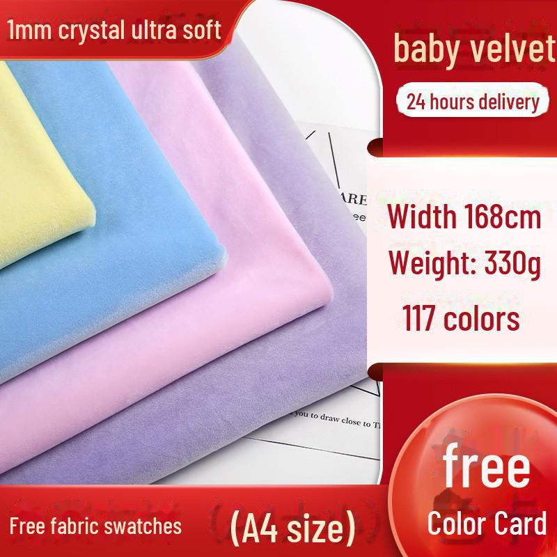 Spot Crystal Super Soft 1mm Plush Fabric for Baby Clothing and Toys