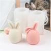 3D Easter Bunny Candle Moulds, Soap Moulds, Silicone Baking Mould, Ears Rabbit Cake Mould For Cake Decoration, Easter Gifts