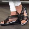 Ladies Wedge Heel Hollow Elastic Strap Slippers Women's Platform High Heels